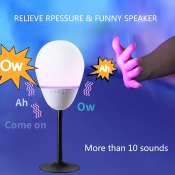 

Pressure Vent Toy with LED Mood Lamp Bluetooth Speaker Smart Touch Stepless Dimmable Music Control Beat to Change Light Effects