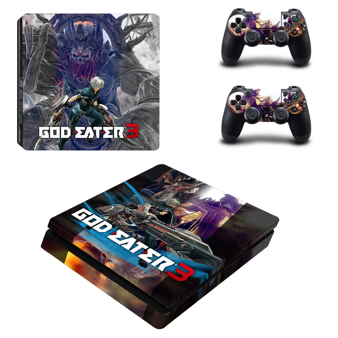 PS4 тонкие наклейки God Eater PS 4 Play station 4 Slim кожи Стикеры для Игровые приставки 4 Slim консоль и контроллер