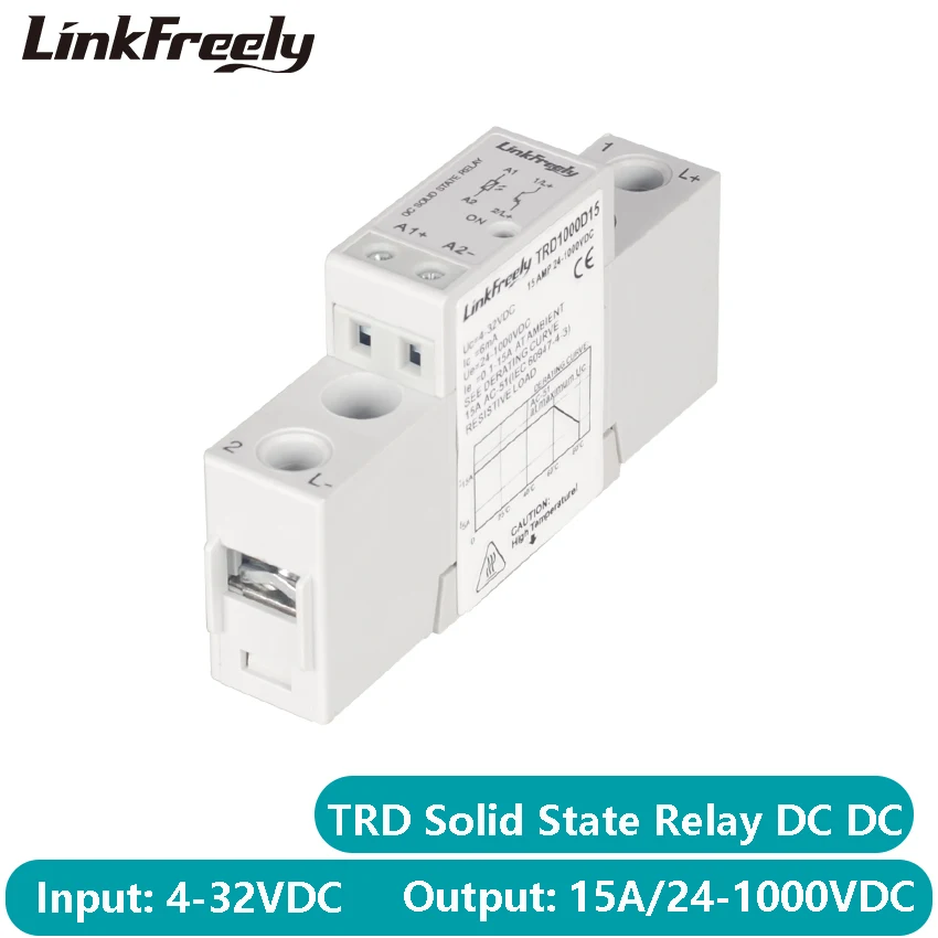 Módulo de Relé de Estado Sólido e Placa Tensão Elétrica Gatilho Entrada Ssr Trd1000d15 15a 1000v dc 3v 3.3v 5v 12v 24v 32v