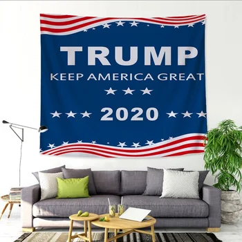 

2020 US Trump Presidential Election Tapestry Art Wall Hanging Sofa Table Bed Cover Mural Beach Blanket Home Dorm Room Decor Gift