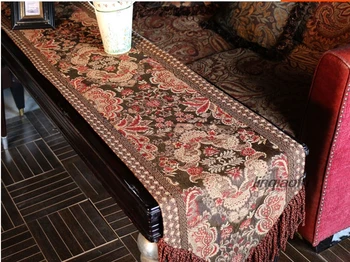 

High-grade jacquard fabric table runner luxury European style table flag decoration Coffee table cloth table runer