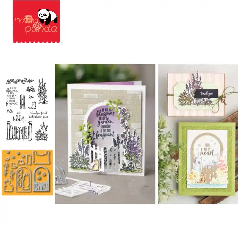 MP058 庭金属切削ダイスとスタンプエンボス加工ステンシル Diy のスクラップブッキングのためアルバムカード装飾