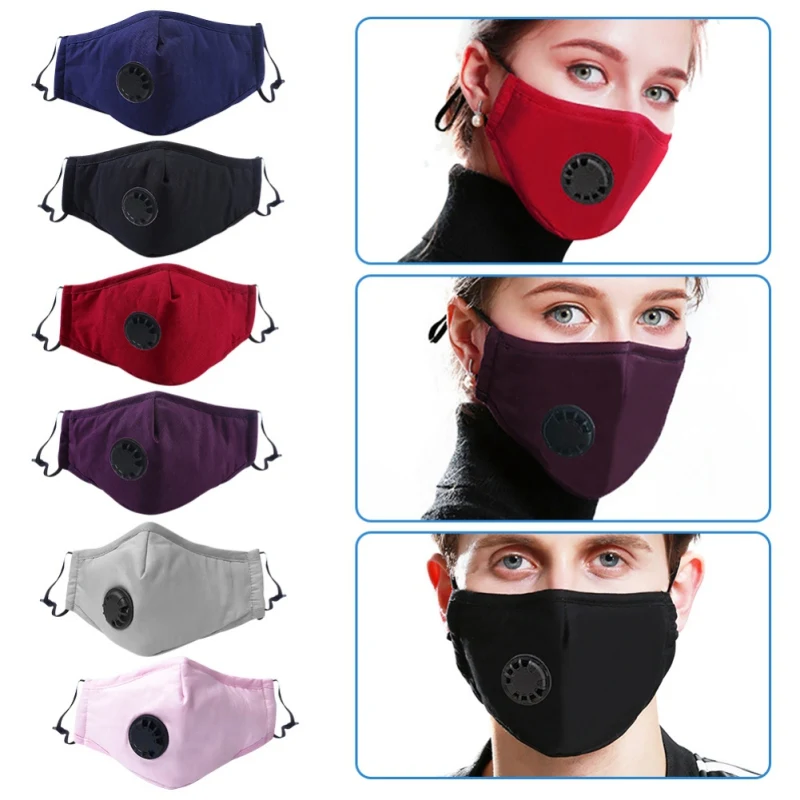 

1PC PM2.5 Cotton Anti Haze Face Mask Anti-dust Activated Carbon Filter Respirator Mouth-muffle With Valve