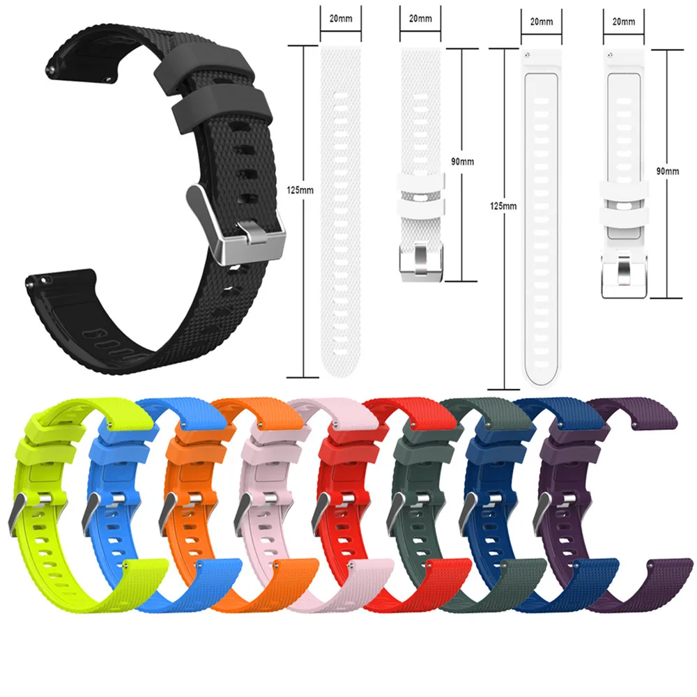Ремешок силиконовый для наручных часов 20 мм Garmin vivoactive3 vivoactive HR Forerunner 245 645 touchs40