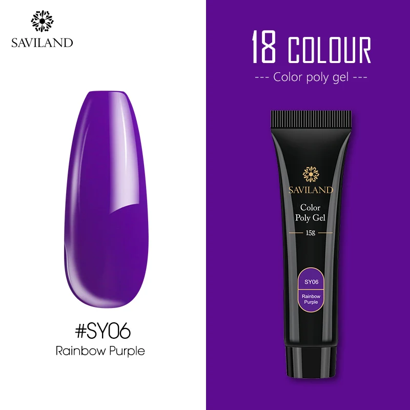 SY06 SAVILAND полигель для наращивания ногтей 30 г полигель для ногтей 18 цветов УФ строительный твердый красный синий желтый полигель для ногтей - Цвет: SY06