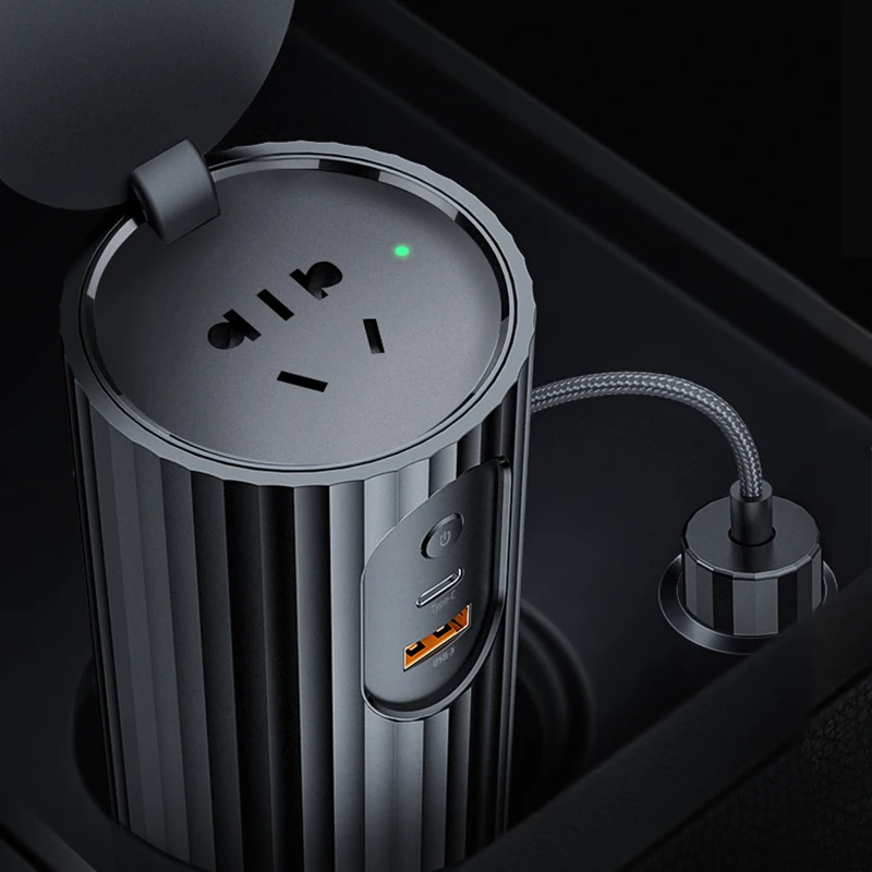 ROCK type-C USB быстрая зарядка автомобильный инвертор 110 Вт DC 12-14,5 в AC 220 В автомобильная зарядка для iPhone 11 Pro huawei P30 Xiaomi 9 S10 Note10