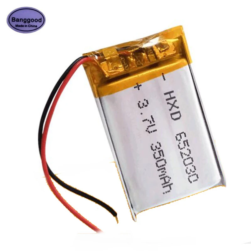 3.7v 350mah 652030 Lipo Polymer Lithium Rechargeable Li-ion Battery Cells  For Mp3 Mp4 Gps Mid Bluetooth Headset Powerbank - Ac/dc Adapters -  AliExpress