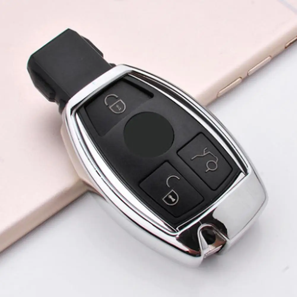 Замена крышки ключа автомобиля для Mercedes-Benz E260 C180 C200L TPU чехол держатель для ключей на сумку и Плетеный веревочный брелок