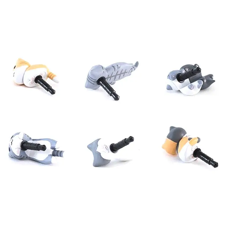 

1pc Cute Cat Anti Dust Plug Earphone Jack Stopper Cap Anti Dust Plug Stopper Ear Cap Cell Phone Charms For Smartphone