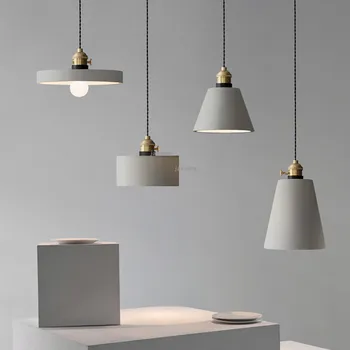 

Nordic LED Pendant Lights Loft Vintage Cement Industrial Lamp Kitchen Hanging Lamp Lighting Light Fixture Bedroom Pendant Lustre
