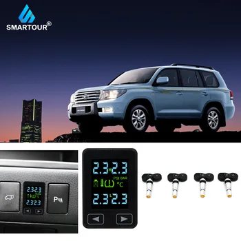 

Smartour TPMS Tire Pressure Monitoring System Wireless Auto Alarm with 4 Internal Sensors for Toyota Prado