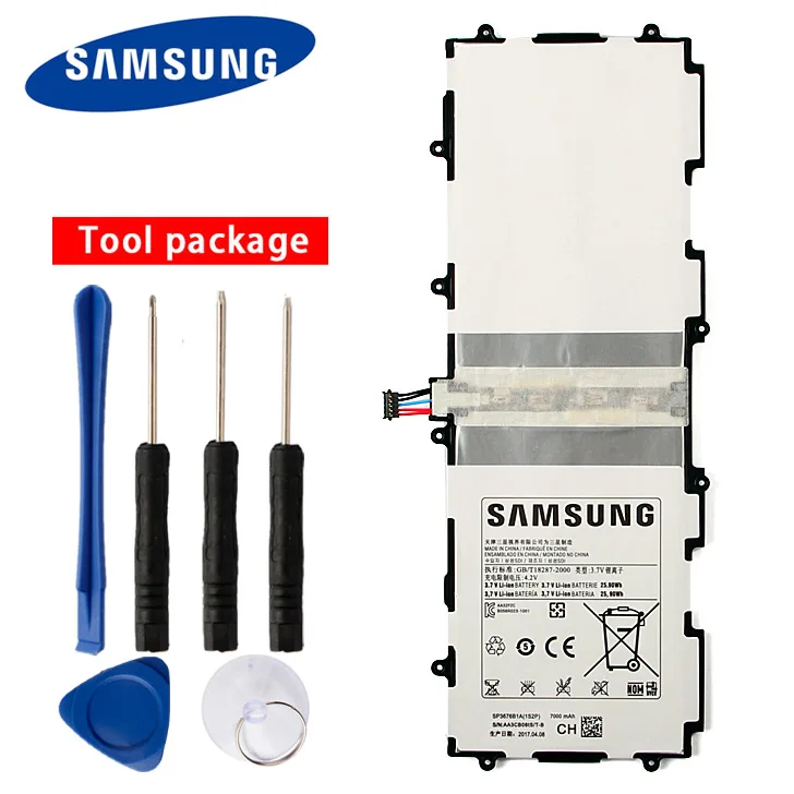 Original Samsung SP3676B1A Battery For Galaxy P5100 Note 10.1 GT-N8000 N8005 N8013 GT-P7510 P5113 N8020 7000mAh | Мобильные телефоны