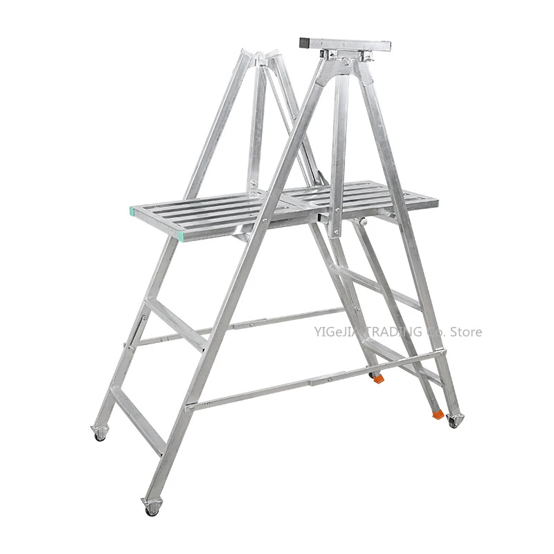 Multifungsi Berjalan Tangga Lipat 4 Roda Kaki Tangga Segitiga Scaffolding Dapat Memuat 400kg Peralatan Fitness Di Luar Ruangan Aliexpress