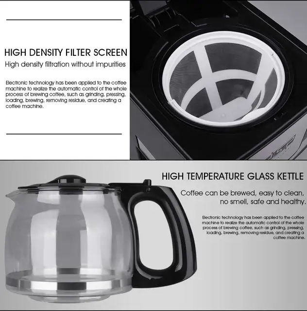 2021 New 1.2l Pot Household American Drip Coffee Maker Coffee Machine  Portable Drip Coffee Machine Auto Keep Warm - Coffee Makers - AliExpress