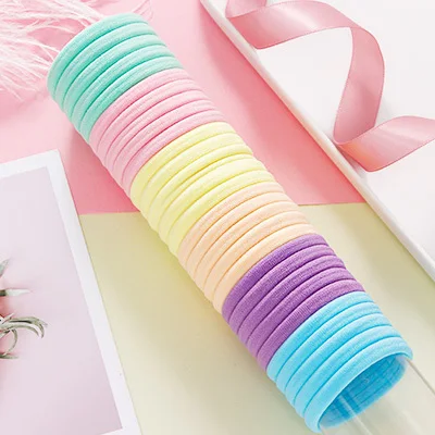 goody hair clips 50/100PCS Women Girls 4CM Candy Colors Nylon Elastic Hair Bands Ponytail Holder Rubber Bands Scrunchie Headband Hair Accessories bride hair clip