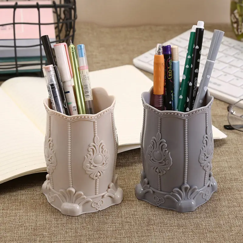 

New Creative Beautiful Pen Pencil Holder Desk Stationery Organizer Cosmetics Storage Functional And Attractive Pencil Cup Holder