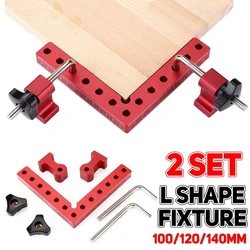 Fixation auxiliaire en forme de L à 90 degrés, serrage de précision, carrés, planche d'épissure, panneau de positionnement, clip fixe, outils pour le travail du bois 