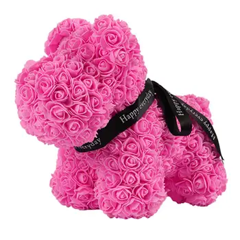 

PE Gift Artificial Rose Romantic Lovely Dog Dolls Rose Dog Girlfriend Love Decorations Valentine'S Day Birthday