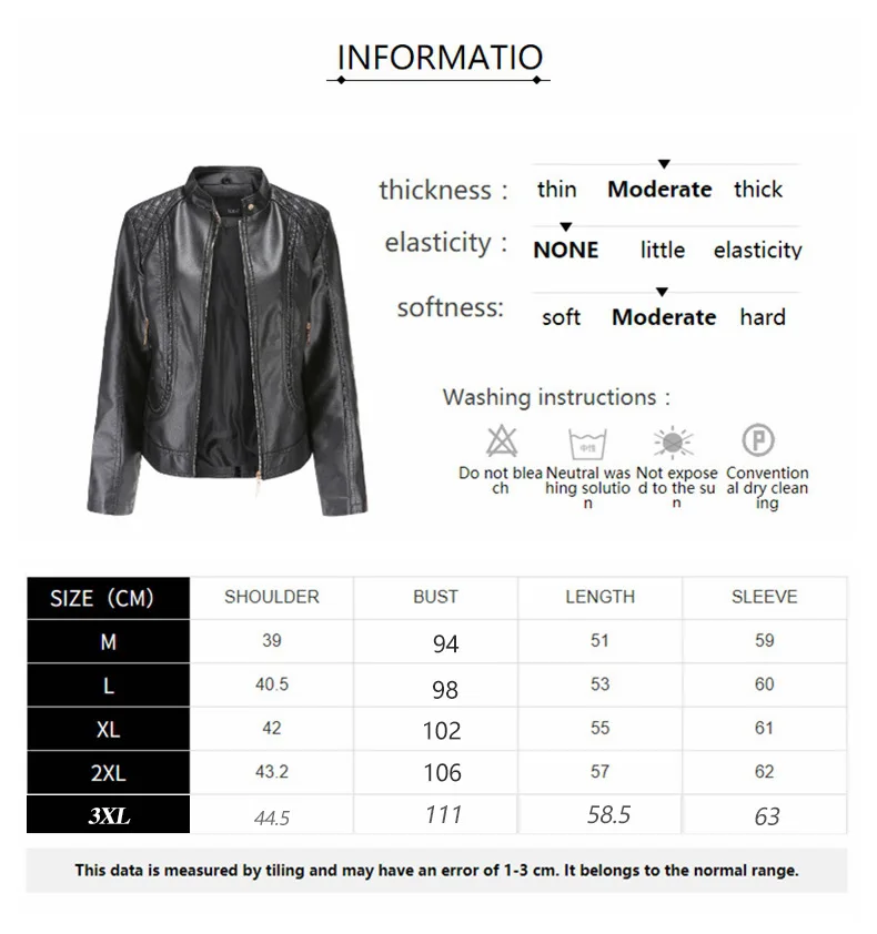 Currently Available New Style Spring And Autumn Elegant Europe And America Large Size Stand Collar Female Leather Coat PU L