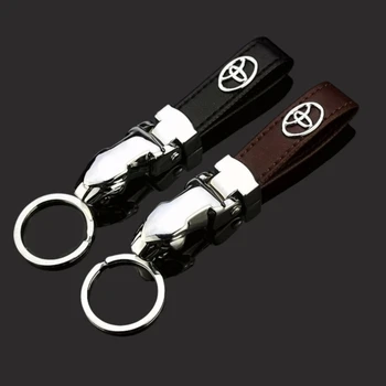 

Metal Leopard Car Keychain Pendant Key Chain Holder for Toyota Corolla Yaris Auris Avensis Land Cruiser Highlander Accessories