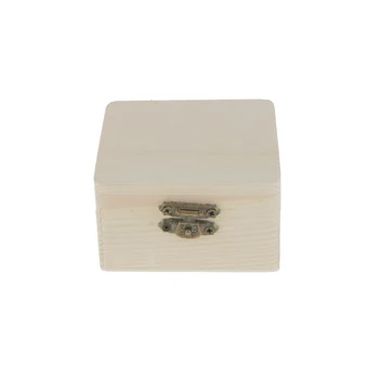 

Plain Unfinished Unpainted Wood Jewelry Storage Box Wood Trinket Gift Keepsake