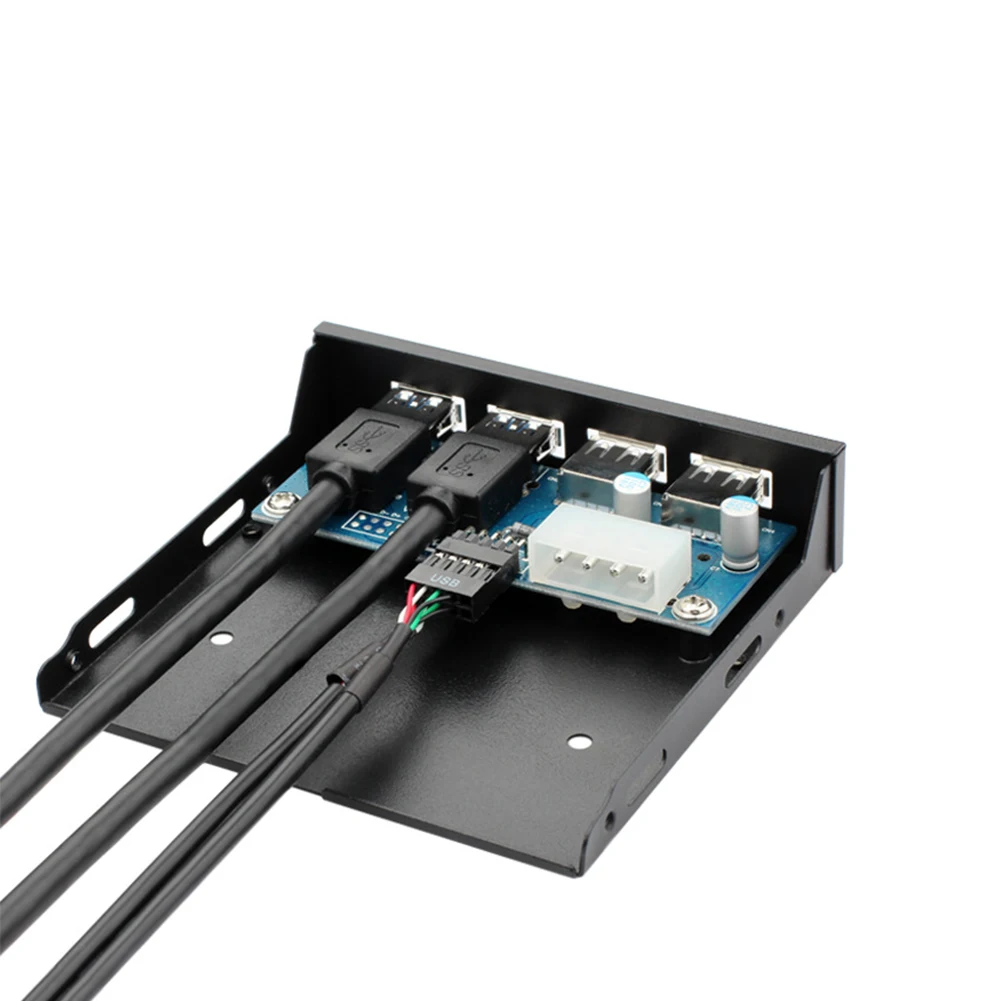 Plug Play 60 см кабель Настольный профессиональный 4 порта USB ячейка для дискет Расширительная Передняя панель высокоскоростные Компьютерные аксессуары Быстрый концентратор