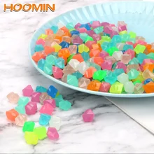 HOOMIN искусственный булыжник 14 мм светящийся камешек Галька Гравий 300 шт./упак. декоративные украшения из полимера для сада