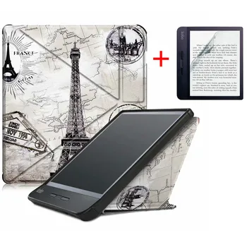 

Magnetic Smart stand Cover Case For kobo libra h2o Funda For kobo libra H20 7-inch 2019 release sleep Coque+screen protector