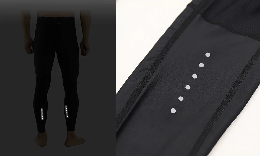 ARSUXEO, мужские компрессионные штаны для бега на весну и осень, эластичные леггинсы для фитнеса, уличные спортивные штаны, светоотражающие штаны P9018