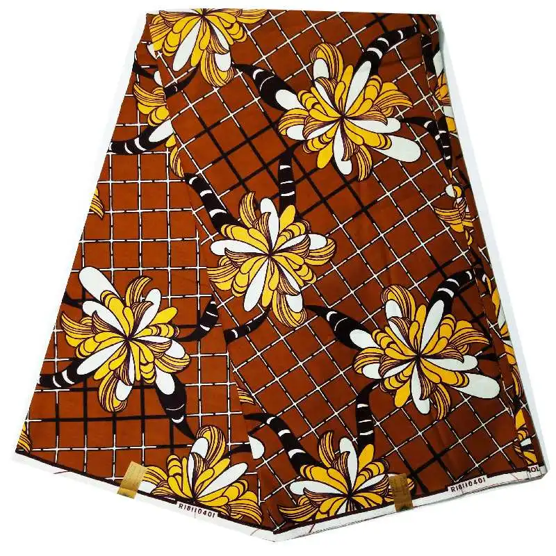 

African wax print fabric 24x24 material 6 yards of African fabric nigeria soft high quality Ankara wax fabric for women dress