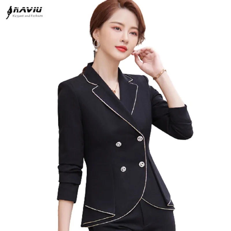 Women Elegant High End Jacket Long Sleeve Blazer Fashion Work Wear Keep