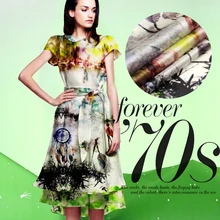 Печать шелковой органзы атласной ткани 135 см ширина 14momme позиционирования