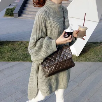 

2019 Turtleneck Women Sweater Japan Winter Autumn Warm Female Jumper Thick Sweaters Ribbed Knitted Pullover Top Pull Hiver Femme