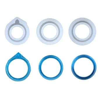 

9Pcs Assorted Sizes Epoxy mold DIY Ring Silicone Mold Jewelry Pendant Rings Resin Casting tear resistant