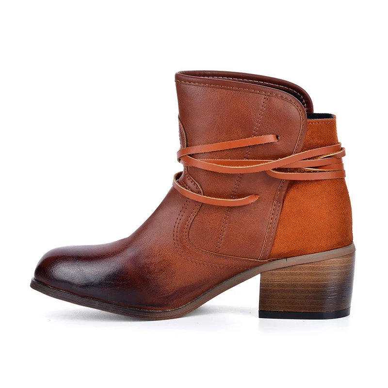 ADISPUTENT Boots Women Leather Shoes For Winter Boots Shoes Woman Casual Spring botas mujer Female Ankle Ladies botas