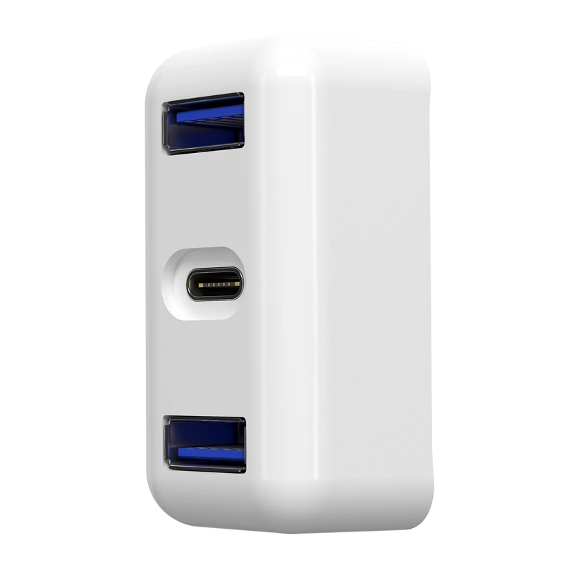 TC04 30 Вт USB-C адаптер питания док-станция поворотный двойной USB3.0+ USB-C интерфейс концентратор для передачи данных и быстрой зарядки для Mac