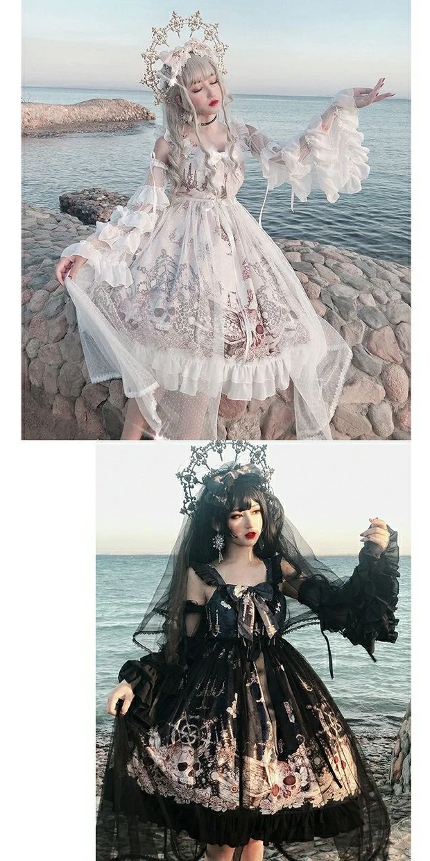 Cosplay&ware Japanese Gothic Jsk Lolita Dress Women Vintage Victorian Sleeveless Bow Princess Tea Party Dresses Girls Chic Print -Zentai shop online H4c13c994c15b498e82153c8151ae94ceL.jpg
