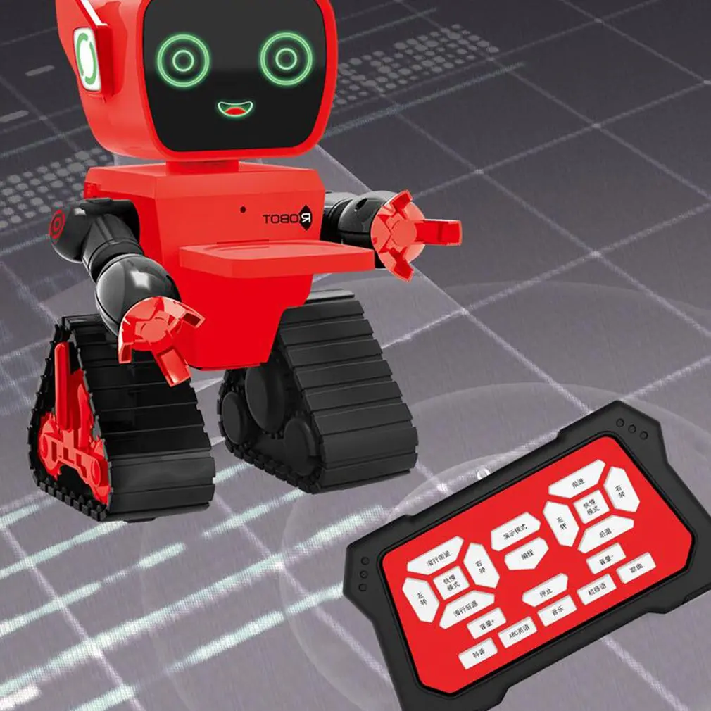 Cute RC Intelligent Robot Toy Voice Activated Interactive Recording Sing Dance Storytelling RC Robot Toy Kids Gift Green