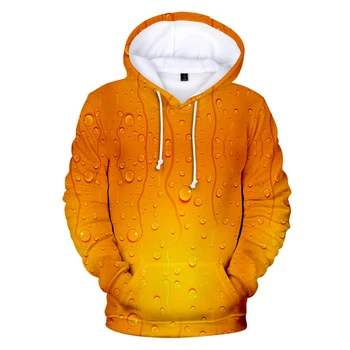 

Happy Beer Hoodies Male / Female Harajuku Hoodie Water Drop 3D Printing Fashion Casual Sportswear Fun Polluvers Hooded Jacket