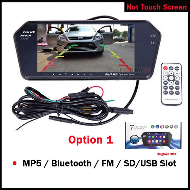 Koorinwoo Media-Écran Tactile LCD de 7 Pouces pour Voiture, Caméra de  Rectransistors, Grand Angle, Parking, Bluetooth, Allergique, Téléphone,  DVD, 1024P - AliExpress