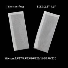 5 шт. 2,"* 4,5" 25/37/45/73/90/120/190 микрон нейлоновая фильтры из канифоли мешки жара Пресс Чай мешок сетки канифоли Пресс цедильного мешка BD89