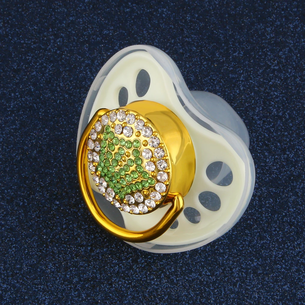 Elegant Crown Dummy Pacifier Baby Food Grade PP Silicone Soother Toddler Orthodontic Nipples with Ring Teether Baby Pacifier