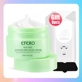 

EFERO Anti-Acne Cream Tea Tree Essence Remove Fine Lines Anti-Acne Face Cream Moisturizing Shrink Pores Whitening Face Cream