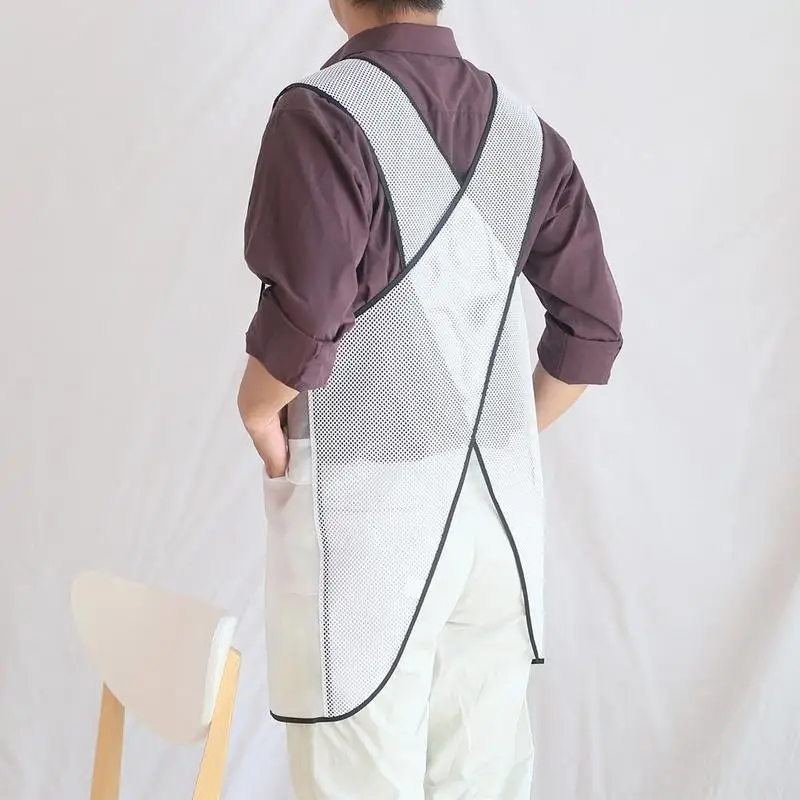 Waterproof Transparent Apron PVC Eco-Friendly Bakery Creative Shop Pet Clothes Lace-Up-Free Work B6N3