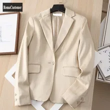 

Japanese Style Spring Autumn New Womens Slim Suits Office Lady Single Button Solid Long Sleeve Elegant Korean Casual Coat