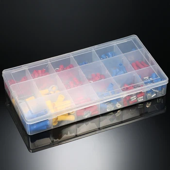 

New 300PCS 18 Kinds Copper Crimp Cable Connector Kit Assorted Insulated Electrical Wire Crimp connector terminal Spade Butt Set