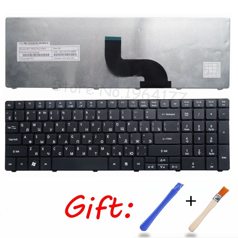  Russian Laptop Keyboard for Acer Aspire 90.4HV07.S0R V104730DS3 9Z.N1H82.C0R PK130C92A04 AEZR770001
