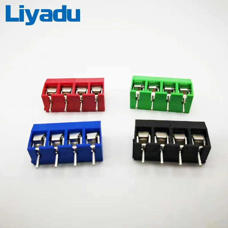 10 шт./лот KF301-4P Сращивание винт тип PCB расстояние 5 0 Разъем терминалы терминал