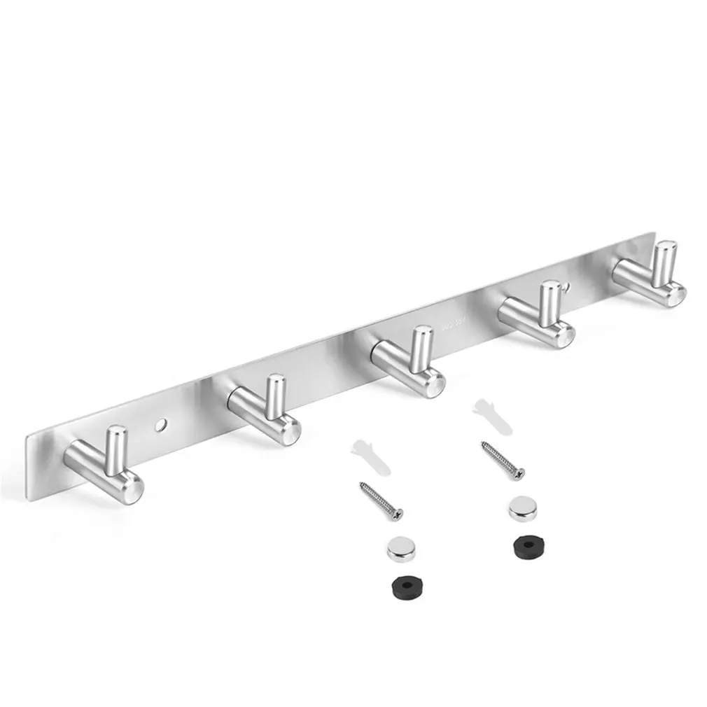 

Fashion Useful Sturdy Wall Hanger 304 Solid Stainless Unscrewable Hooks Coat Hat Clothes Robe Holder Hook Rack