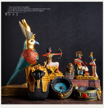 

ANCIENT EGYPTIAN GODS STATUE TUTANKHAMON HORUS ANUBIS BASTET TASTE ORNAMENT INS STYLE SIMPLE DECORATION